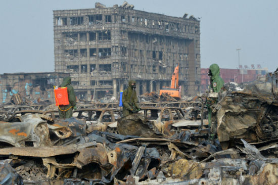 天津“8·12”大爆炸废墟